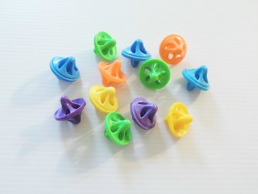 12 Plastic TOPS bird toy parts parrots cages perch kids