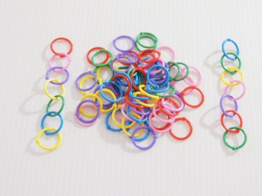 80 Plastic LOOP RINGS bird toy parts parrots crafts kid