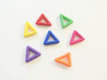 7 2" Plastic Triangles bird toy parts parrots cages