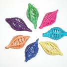 4 Colored TWINE CAGES bird toy parts craft rabbits chin