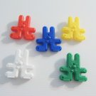 2 Drilled Rabbits bird toy parts parrots cages perch