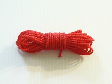50' RED POLY ROPE/PAULIE bird toy parts parrots crafts pets