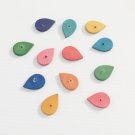 12 Colored Leather Raindrops bird toy part parrot craft