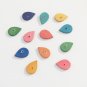12 Colored Leather Raindrops bird toy part parrot craft