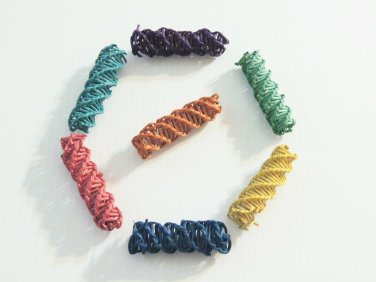 3.5" Colored Twine Twists bird toy parts parrot craft (5)