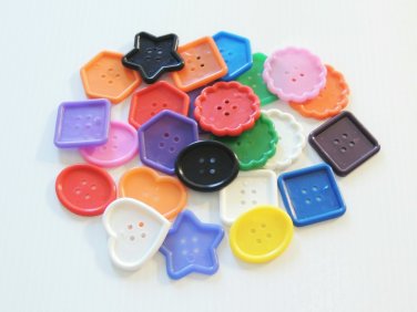 24 Jumbo Buttons bird toy parts parrots cages perches