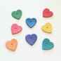 8 Colored Leather Hearts bird toy parts Small parrots cages veggie tanned