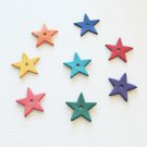 8 Colored Leather Stars bird toy parts parrots cages crafts