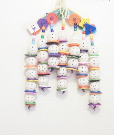 Buttons UP bird toy parrots cages perches amazons