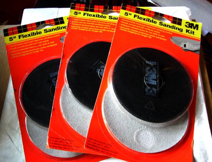 Four (4) 5" Flexible Sanding Kits 3M Brand Sanding Pads & Discs Model 9178