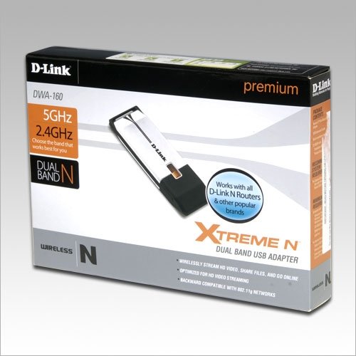 d link dwa 160 xtreme n dual band usb adapter
