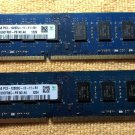 2x4GB (8GB Total) HYNIX HMT351U6CFR8C-PB 4GB 2Rx8 PC3-12800U Desktop Memory