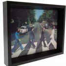 THE BEATLES ABBEY ROAD Vintage Lenticular 3D Hologram 8x10 Framed Shadow Box Official Merchandise