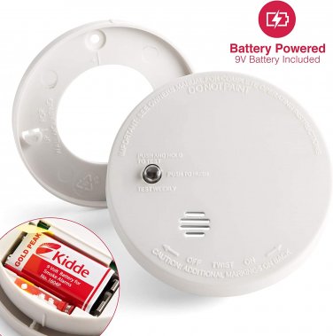 BRAND NEW Kidde Fire Sentry Smoke Detector, Smoke Alarm 4 Inch Compact Design 9V Battery Included