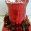 red snowy passion candles