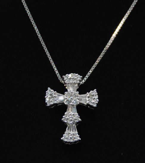 Couture Maltese Diamond Cross Pendant 18K Necklace
