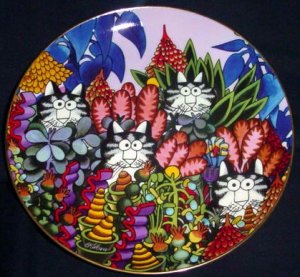 KLIBAN KITTY CAT JUNLE CAT DANBURY COLLECTIBLE PLATE