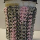 Hand Crocheted Coffee Sleeve - Pink Camo
