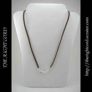 18" Chocolate Brown Faux Leather Suede Necklace Cord Microfiber with Hook & Eye Clasp