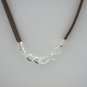 18" Chocolate Brown Faux Leather Suede Necklace Cord Microfiber with Hook & Eye Clasp