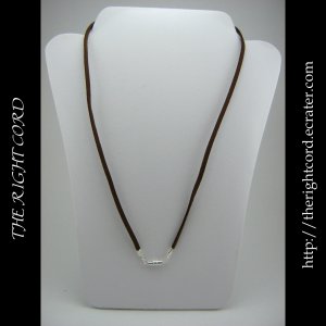 24" Chocolate Brown Faux Leather Suede Necklace Cord Microfiber with Barrel Clasp