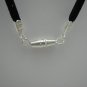 18" Black Faux Leather Suede Necklace Cord Microfiber with Barrel Clasp