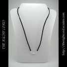 24" Black Faux Leather Suede Necklace Cord Microfiber with Barrel Clasp