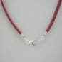 18" Crimson Red Faux Leather Suede Necklace Cord Microfiber with Hook & Eye Clasp