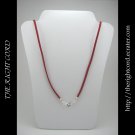 21" Crimson Red Faux Leather Suede Necklace Cord Microfiber with Hook & Eye Clasp