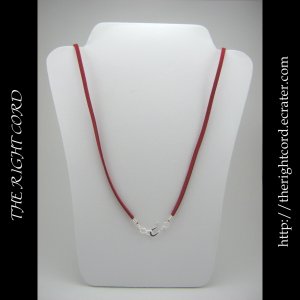 21" Crimson Red Faux Leather Suede Necklace Cord Microfiber with Hook & Eye Clasp