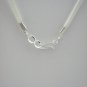 21" Snow White Faux Leather Suede Necklace Cord Microfiber with Hook and Eye Clasp