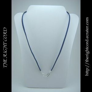 21" Denim Blue Faux Leather Suede Necklace Cord Microfiber with Hook and Eye Clasp