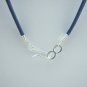 24" Denim Blue Faux Leather Suede Necklace Cord Microfiber with Hook and Eye Clasp
