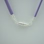 18" Lavender Purple Faux Leather Suede Necklace Cord Microfiber with Barrel Clasp