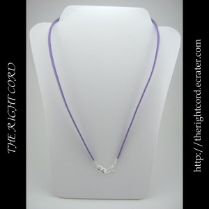 21" Lavender Purple Faux Leather Suede Necklace Cord Microfiber with Hook and Eye Clasp