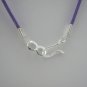 24" Lavender Purple Faux Leather Suede Necklace Cord Microfiber with Hook and Eye Clasp