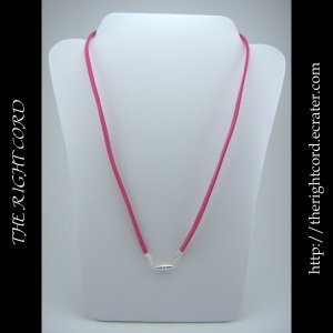 24" Hot Pink Faux Leather Suede Necklace Cord Microfiber with Barrel Clasp