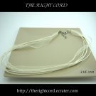 Multi-strand Ivory Cotton & Silk Necklace Cord 17" with extension chain