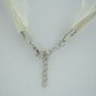 Multi-strand Ivory Cotton & Silk Necklace Cord 17" with extension chain