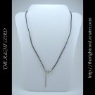 New 1mm Black Rubber Necklace Cord 18" with Extension Chain