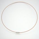 18" Burnt Orange 1mm Rubber Necklace Cord with Barrel Screw Clasp