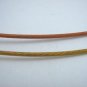 18" Burnt Orange 1mm Rubber Necklace Cord with Barrel Screw Clasp