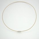 18" Golden Yellow 1mm Rubber Necklace Cord with Barrel Screw Clasp