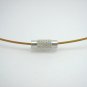 18" Golden Yellow 1mm Rubber Necklace Cord with Barrel Screw Clasp