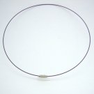 18" Dark Purple 1mm Rubber Necklace Cord with Barrel Screw Clasp