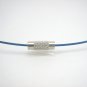 18" Royal Blue 1mm Rubber Necklace Cord with Barrel Screw Clasp