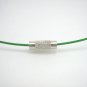 18" Grass Green 1mm Rubber Necklace Cord with Barrel Screw Clasp