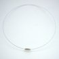 18" White Rubber 1mm Necklace Cord with Screw Clasp