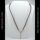 18" Chocolate Brown Velvet Necklace Cord 3mm with Extension Chain