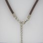 18" Chocolate Brown Velvet Necklace Cord 3mm with Extension Chain